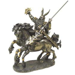 Odin on Horseback Norse God Bronze Statue