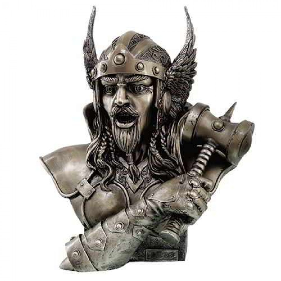 Norse Mythology Thor God of Lightning Bust Figurine Figure Son of Odin Asgard Home Decor 