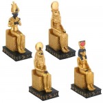 Egyptian Seated Gods 4 Piece Statue Set
